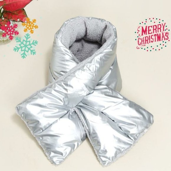 PULL THROUGH FLEECE LINED PUFFER SCARF - Picture 7 of 7